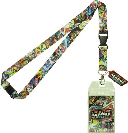 Justice League Logo Charm Lanyard in Green