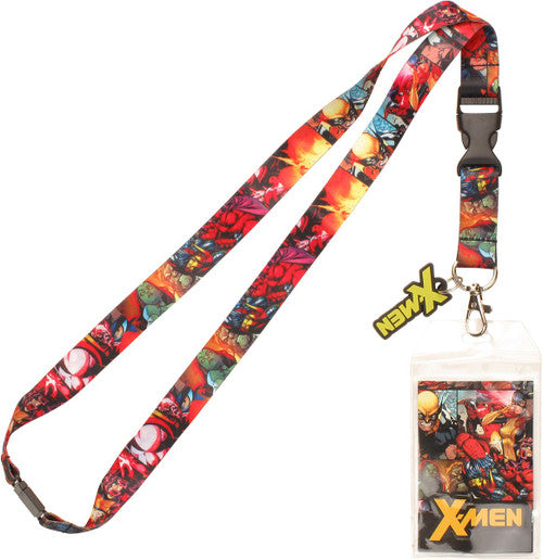 X Men Comic Panels Name Charm Lanyard