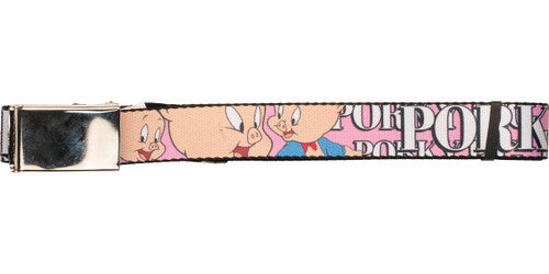 Looney Tunes Porky Pig Name Pink Mesh Belt