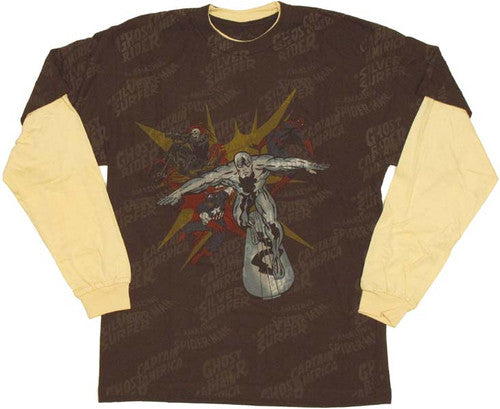 Marvel Group Long Sleeve Youth T-Shirt