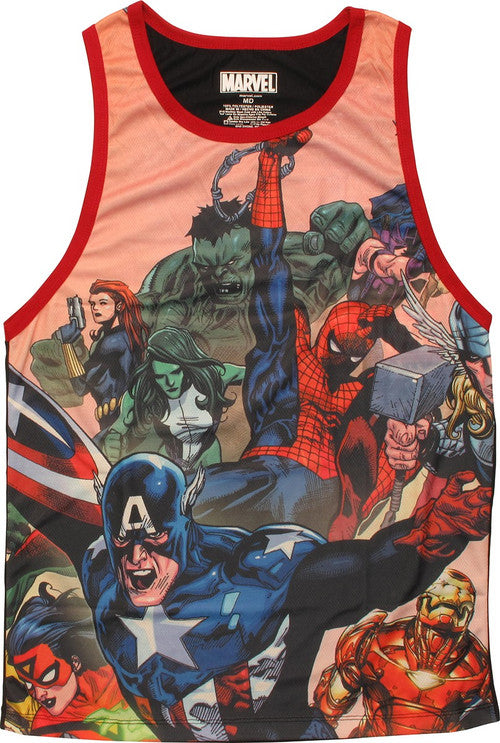 Marvel Superheroes Team Up Tank Top