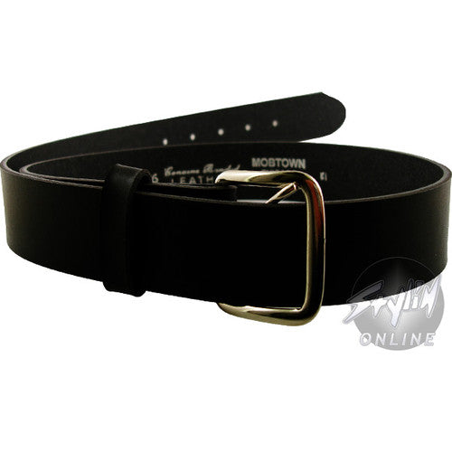 Mobtown Black Leather Belt