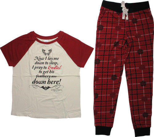 Supernatural Now I Lay Me Down Junior Pajama Set