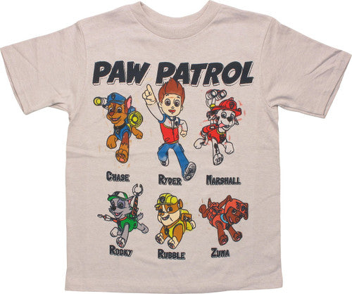 Paw Patrol Grid Names Juvenile T-Shirt