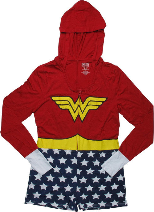 Wonder Woman Hooded Long Sleeve Junior Romper