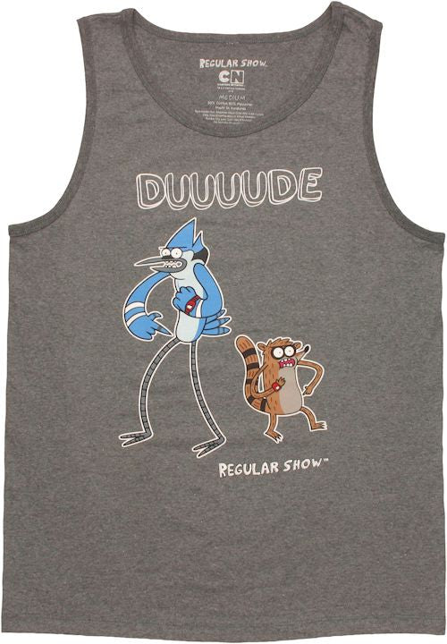 Regular Show Duuuude Heather Tank Top