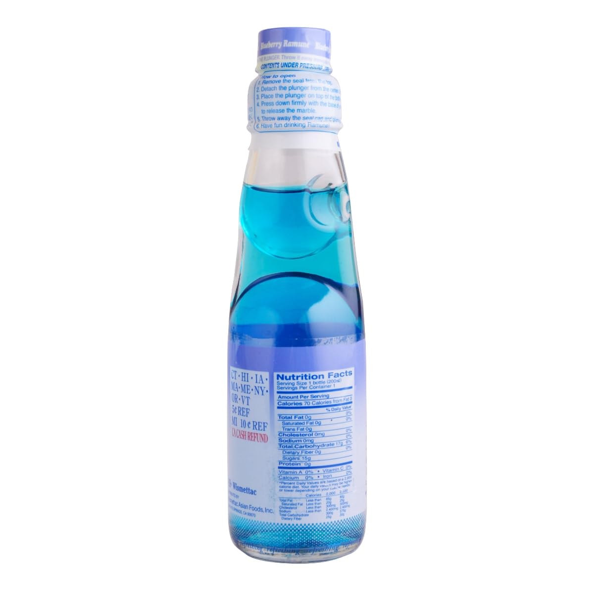 Shirakiku Blueberry Ramune Japanese Soda