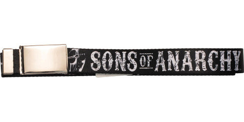 Sons of Anarchy Distressed White Name Mesh Belt