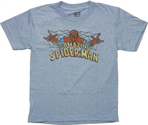 Spiderman Arms Spread Juvenile T-Shirt