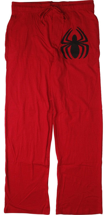 Spiderman Black Spider Logo Pajama Pants