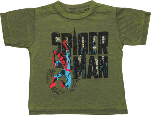 Spiderman City Name Swing Burnout Toddler T-Shirt