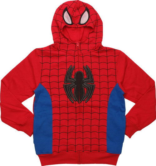 Spiderman Costume Mask Youth Hoodie