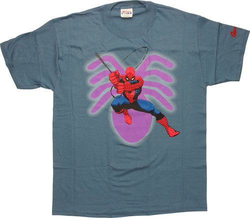 Spiderman Swinging Purple Spider T-Shirt