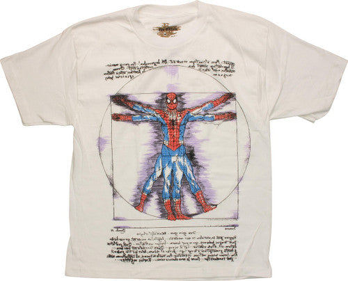 Spiderman Vitruvian Man Youth T-Shirt