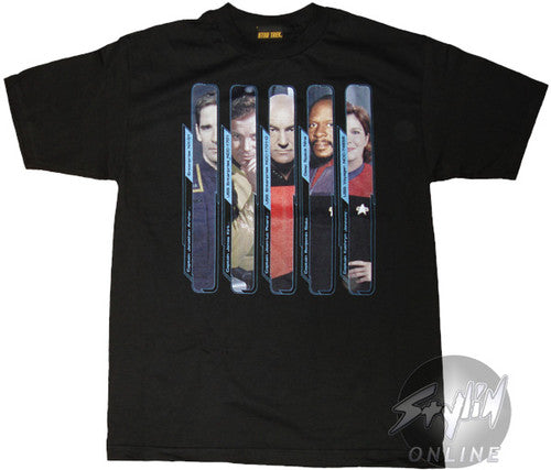 Star Trek Captains T-Shirt