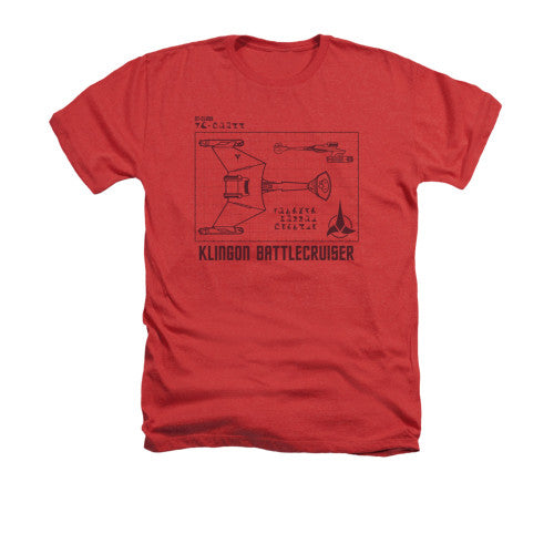 Star Trek D7 Diagram Heather T-Shirt