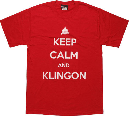 Star Trek Keep Calm Klingon T-Shirt