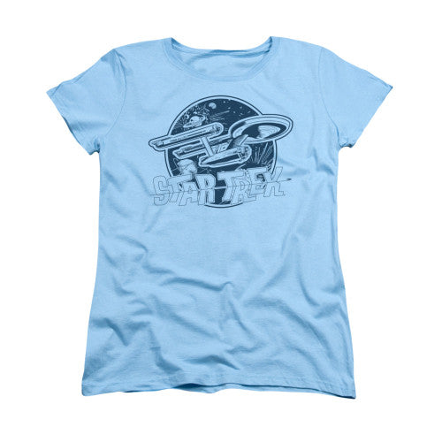 Star Trek Retro Enterprise Ladies T-Shirt