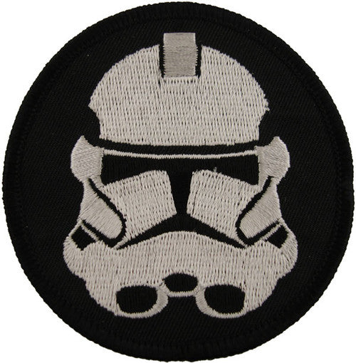 Star Wars Clone Helmet Patch in White