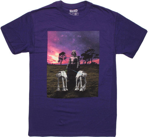 Star Wars Darth Vader Walk AT-AT Purple T-Shirt