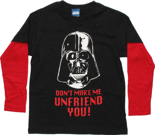 Star Wars Don't Make Me Unfriend Long Sleeve Juvenile Shirt