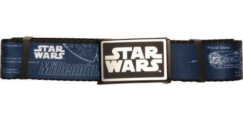 Star Wars Falcon Blueprints Navy Blue Mesh Belt