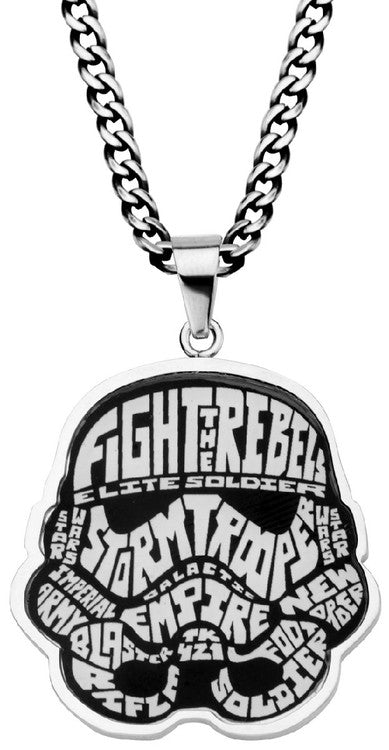 Star Wars Fight Rebels Stormtrooper Helm Necklace in White