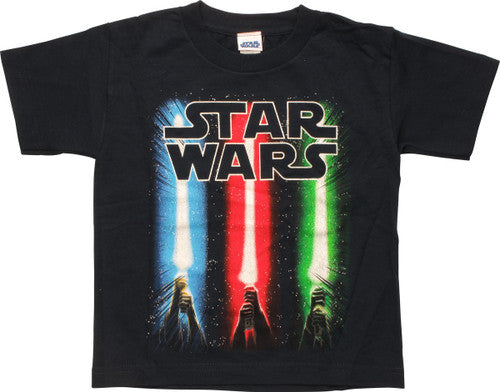 Star Wars Glowing Lightsabers Juvenile T-Shirt