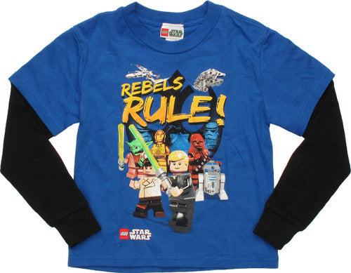 Star Wars Lego Rebels Rule Long Sleeve Juvenile T-Shirt