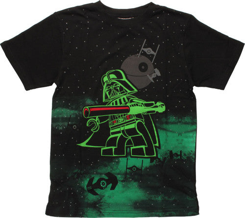 Star Wars Lego Vader Space Glow Youth T-Shirt