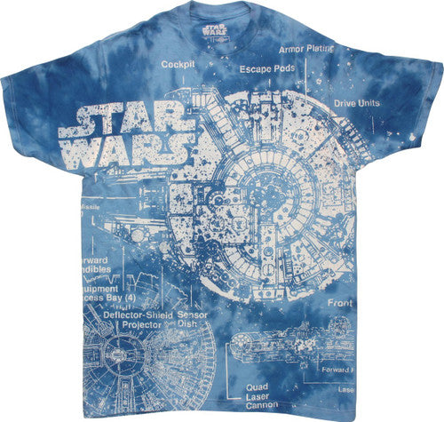 Star Wars Millennium Falcon Blueprint T-Shirt