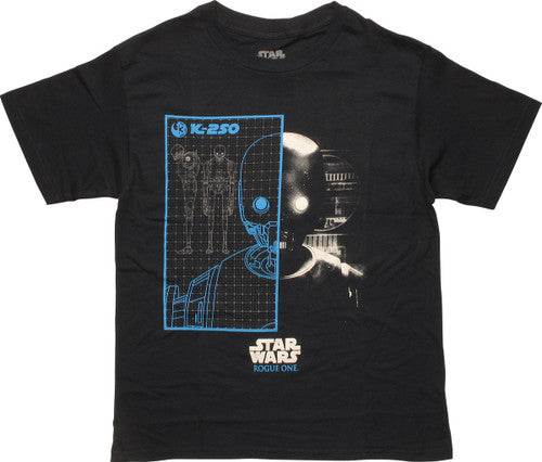 Star Wars Rogue One K2SO Grid Youth T-Shirt