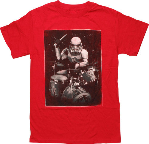 Star Wars Stormtrooper Drummer Red T-Shirt