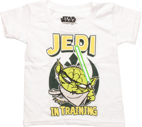 Star Wars Yoda Jedi In Training White Toddler T-Shirt