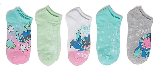 Disney Lilo & Stitch Space Socks 5-Pack