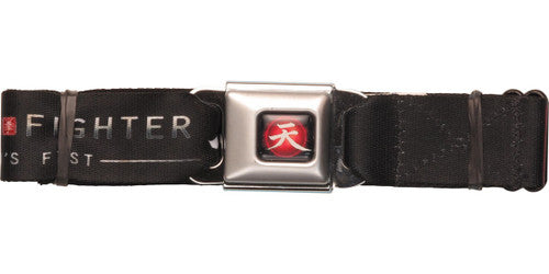 Street Fighter Assassins Fist Seatbelt Belt in Red