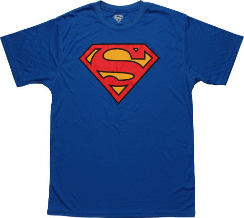 Superman Classic Shield Logo Polyester T-Shirt