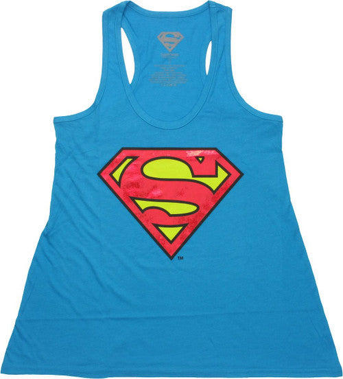 Superman Foil Logo Tank Top Ladies