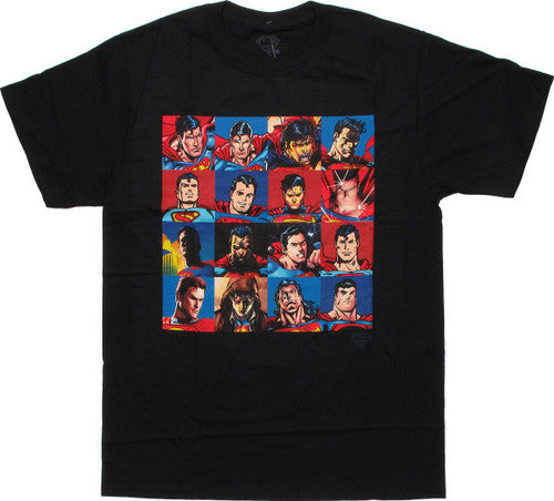 Superman Mixed Artist Grid T-Shirt