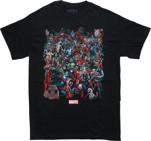 Marvel Universe Group Black T-Shirt