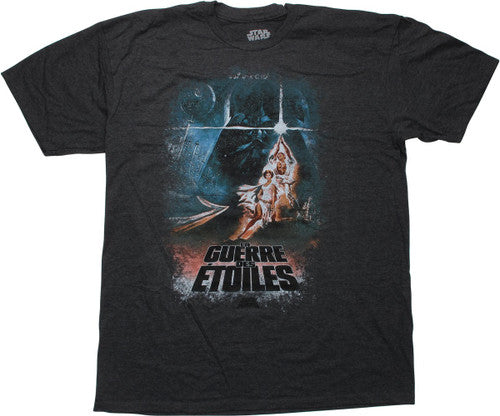 Star Wars New Hope French Poster T-Shirt