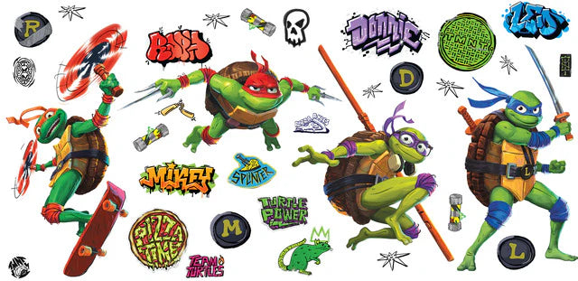 Teenage Mutant Ninja Turtles Mutant Mayhem Characters Wall Decals