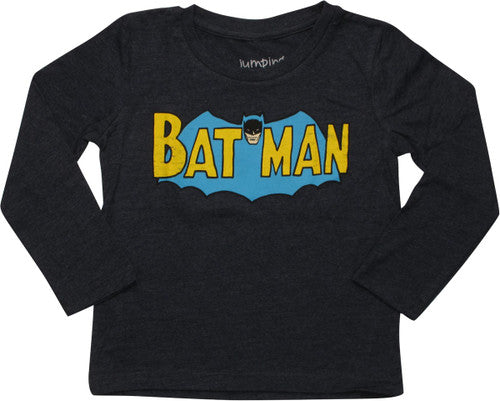 Batman Television Logo Navy Blue Long Sleeve Toddler T-Shirt