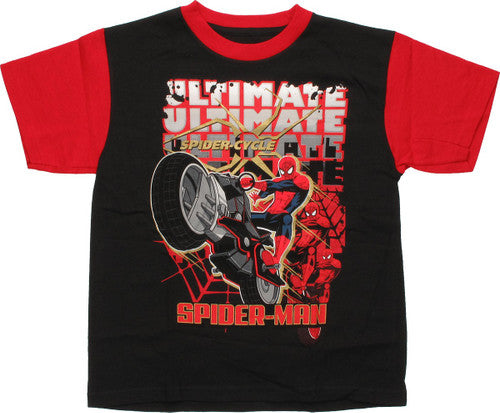 Ultimate Spiderman Spider-Cycle Youth T-Shirt