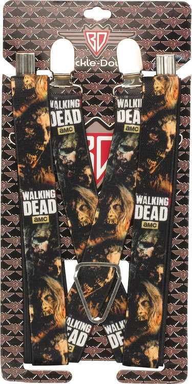 Walking Dead Stacked Zombie Faces Suspenders