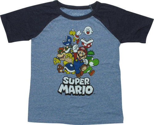 Mario Jump Villians Rag Youth T-Shirt